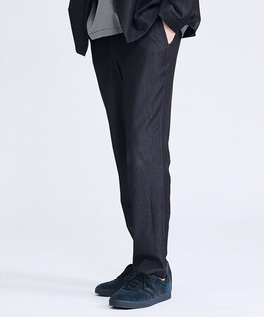 【セットアップ対応】デニムライクツイル テーパード イージーパンツ