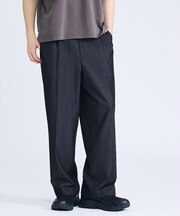 【セットアップ対応】デニムライクツイル ワイド イージーパンツ