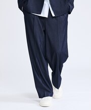 【セットアップ対応】デニムライクツイル ワイド イージーパンツ