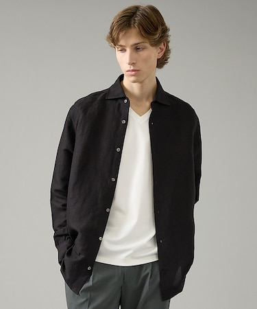 【WASH LINEN】ソフトリネン レギュラーフィットシャツ