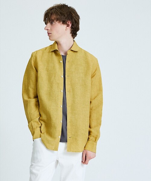 WASH LINEN】ソフトリネン レギュラーフィットシャツ｜アバハウスの