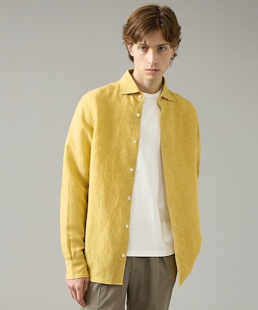 【WASH LINEN】ソフトリネン レギュラーフィットシャツ