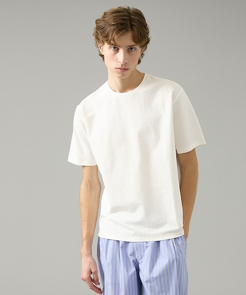 シュリンク天竺 クルーネック半袖Tシャツ
