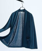 【定番/シアー素材】ストレッチ カノコ ワンボタン カーディガン