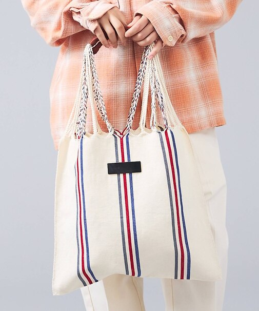 【MOON BIRD/ムーンバード】手織りハンモックトートバッグ/手織り/A4サ