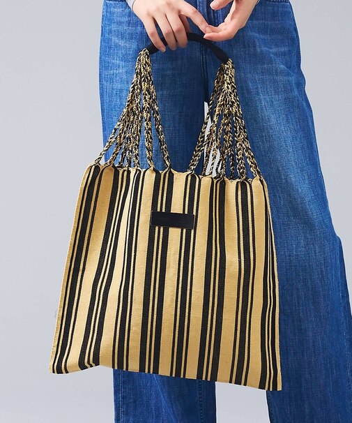 【MOON BIRD/ムーンバード】手織りハンモックトートバッグ/手織り/A4サ