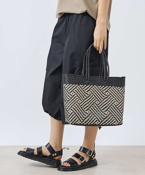 【MOON BIRD/ムーンバード】手編みのメルカドバッグM/かごバッグ/軽量/