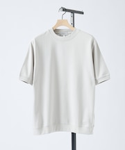 【SMART CLOSET/WEB限定】シルキータッチ モックネック 半袖Tシャ