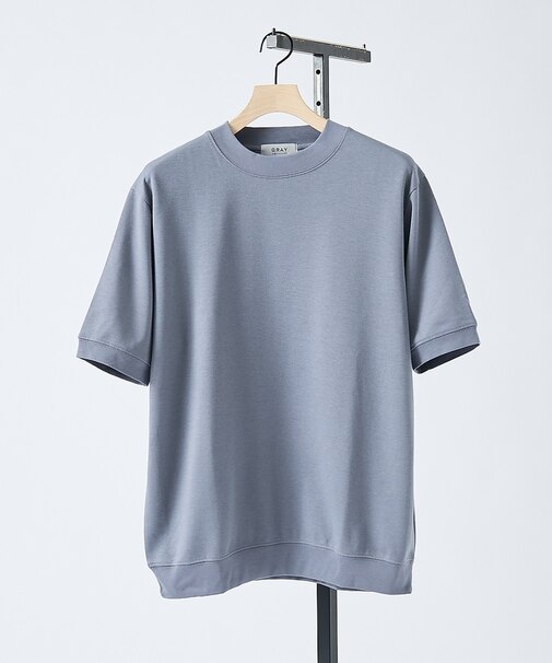 【SMART CLOSET/WEB限定】シルキータッチ モックネック 半袖Tシャ