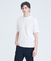 【凹凸編み】リンクス ブロック 半袖Tシャツ