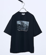 PARIS BACK ALLEY フォトプリント 半袖Tシャツ / オーバーサイ