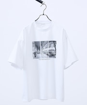 PARIS BACK ALLEY フォトプリント 半袖Tシャツ / オーバーサイ