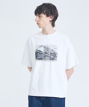 PARIS BACK ALLEY フォトプリント 半袖Tシャツ / オーバーサイ