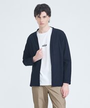 【接触冷感】メッシュ ボタンレス カーディガン