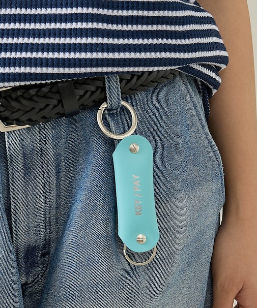 【1/2HALF / ハーフ】 KEY/PAY 撥水加工 / レザーキーホルダー