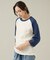 【JEMORGAN /ジェーイーモーガン 】ワッフルラグランスリーブ７分袖Tシャ