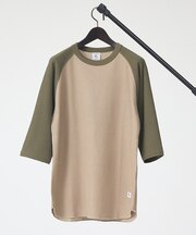 【JEMORGAN /ジェーイーモーガン 】ワッフルラグランスリーブ７分袖Tシャ