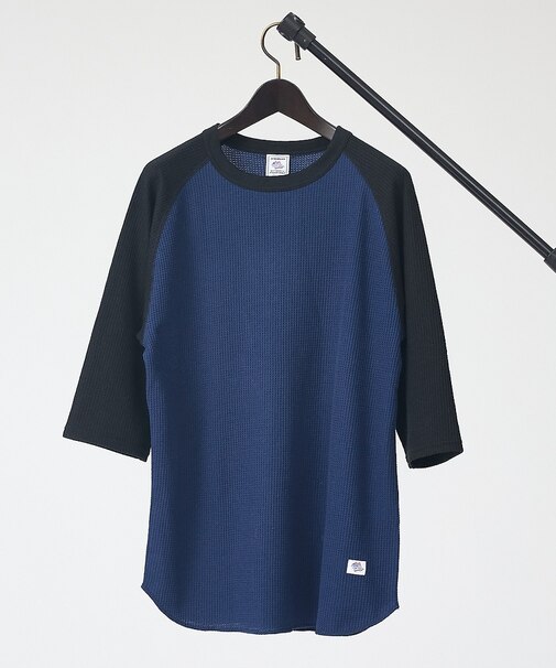 【JEMORGAN /ジェーイーモーガン 】ワッフルラグランスリーブ7分袖Tシャ