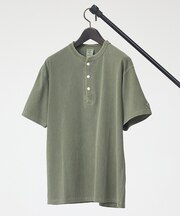 【JEMORGAN / ジェーイーモーガン】ピグメント半袖ヘンリーネックtシャツ