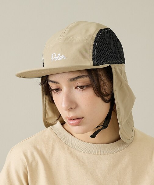 【POLeR/ポーラー】SUNGUARD SURFCAP/サンガード付キャップ