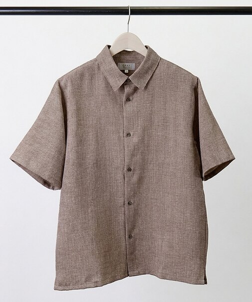 【リネンライク】吸水速乾 半袖シャツ