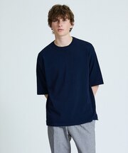 【接触冷感】 サマーニットTシャツ / オーバーサイズ