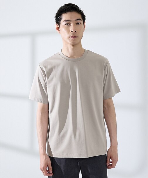 【SMART CLOSET】シルケット天竺 クルーネック 半袖Tシャツ / 接触