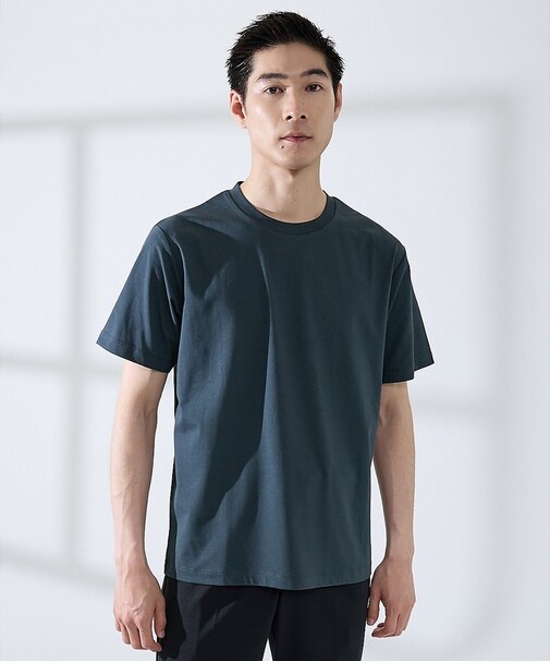 【SMART CLOSET】シルケット天竺 クルーネック 半袖Tシャツ / 接触