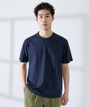 【SMART CLOSET】シルケット天竺 クルーネック 半袖Tシャツ / 接触