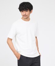 【SMART CLOSET】シルケット天竺 ワイドリブ Tシャツ / 接触冷感