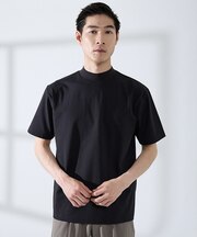 【SMART CLOSET/WEB限定】シルケット天竺 モックネック Tシャツ
