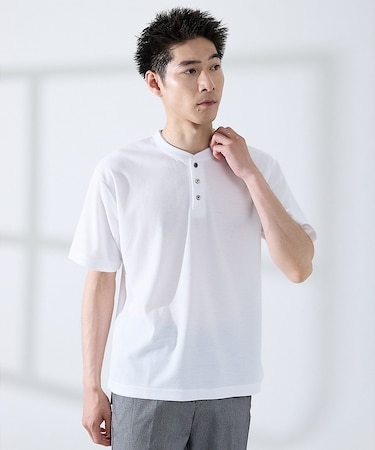 サカリバ レイヤード ヘンリーネック Tシャツ