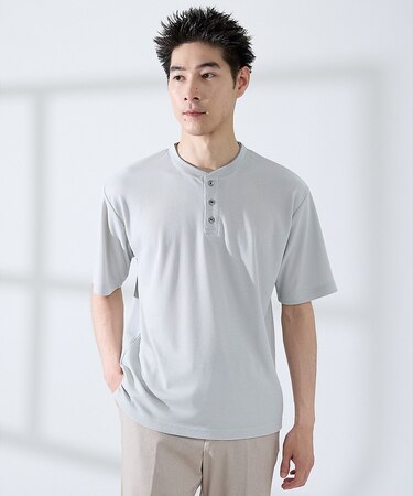 サカリバ レイヤード ヘンリーネック Tシャツ
