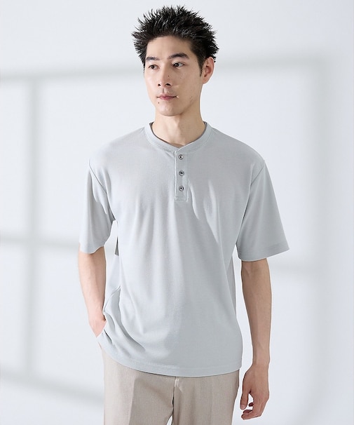 サカリバ レイヤード ヘンリーネック Tシャツ