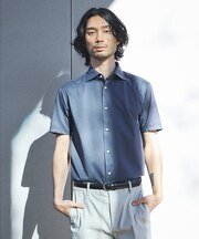 【ON/OFF兼用】シルキー マイクロカノコ 半袖シャツ