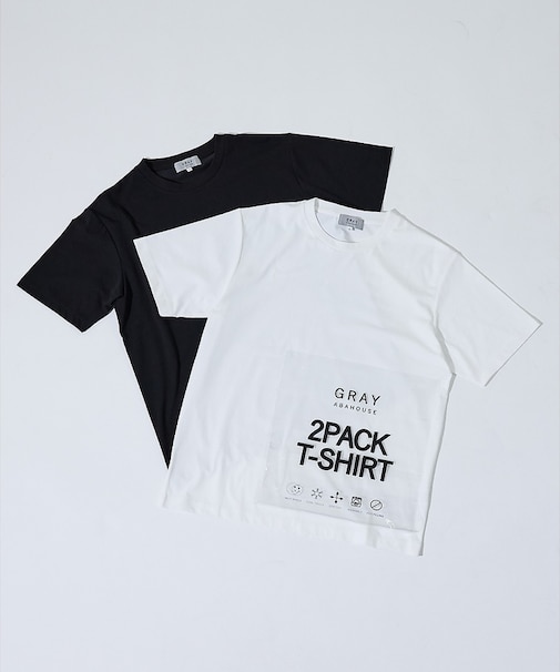 【SMART CLOSET/2枚セット】接触冷感 シルケット天竺 クルーネック