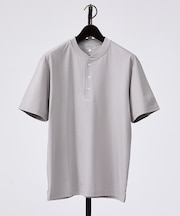 【SMART CLOSET】シルケット天竺 キーヘンリーネック Tシャツ / 接