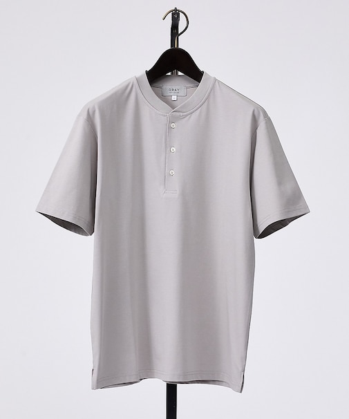 【SMART CLOSET】シルケット天竺 キーヘンリーネック Tシャツ / 接