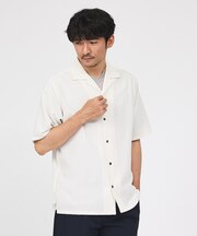 楊柳 オープンカラー 半袖シャツ