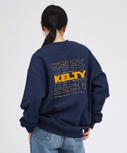 【KELTY / ケルティ】フロッキーバックロゴプリントスウェット/ ユニセック