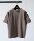 【ヘリンボーン柄】ジャガード モックネック 半袖 Tシャツ / アンサンブル対応
