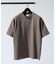 【ヘリンボーン柄】ジャガード モックネック 半袖 Tシャツ / アンサンブル対応
