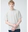 【ヘリンボーン柄】ジャガード モックネック 半袖 Tシャツ / アンサンブル対応