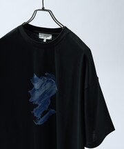 アブストラクト グラフィック プリントTシャツ / オーバーサイズ