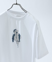 アブストラクト グラフィック プリントTシャツ / オーバーサイズ
