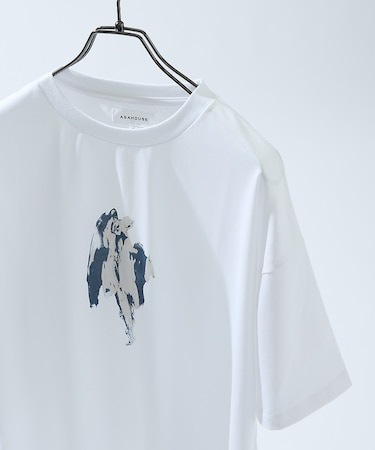アブストラクト グラフィック プリントTシャツ / オーバーサイズ