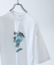 アブストラクト グラフィック プリントTシャツ / オーバーサイズ