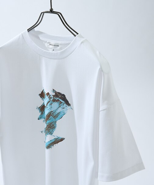 アブストラクト グラフィック プリントTシャツ / オーバーサイズ