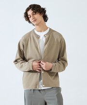 ストレッチニット クルーネックカーディガン