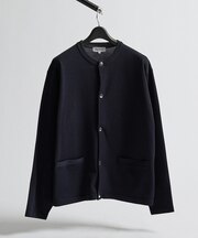ストレッチニット クルーネックカーディガン